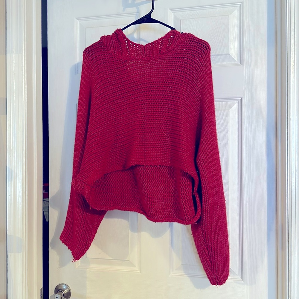 Red Hoodie crop